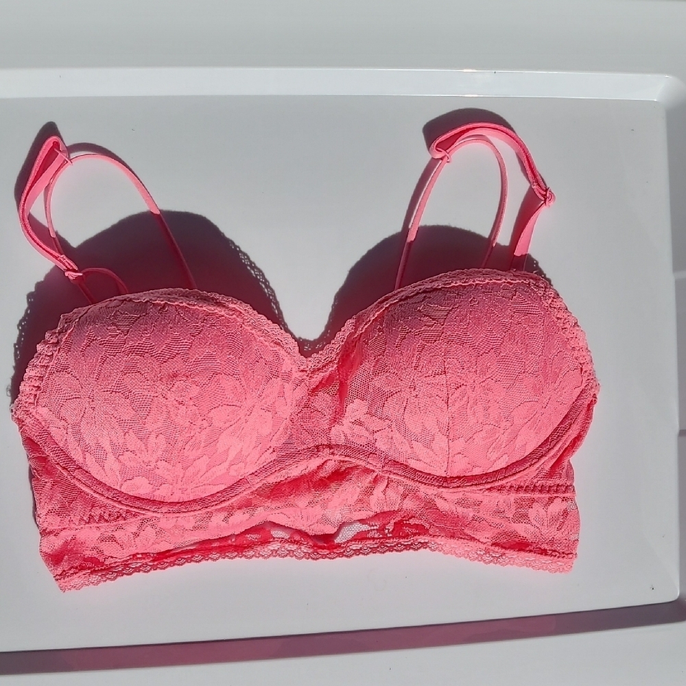 PINK Victoria's Secret Pink Bra with Lace andโ Adjustable Straps